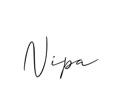 Allison_Script is a professional signature style that is perfect for those who want to add a touch of class to their signature. It is also a great choice for those who want to make their signature more unique. Get Nipa name to fancy signature for free. Nipa signature style 2 images and pictures png