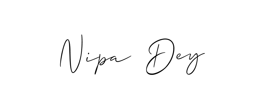 How to make Nipa  Dey name signature. Use Allison_Script style for creating short signs online. This is the latest handwritten sign. Nipa  Dey signature style 2 images and pictures png