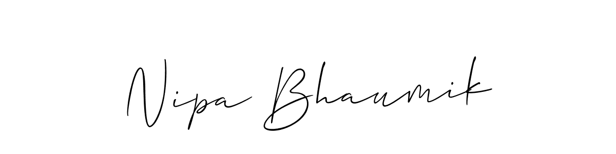 This is the best signature style for the Nipa Bhaumik name. Also you like these signature font (Allison_Script). Mix name signature. Nipa Bhaumik signature style 2 images and pictures png