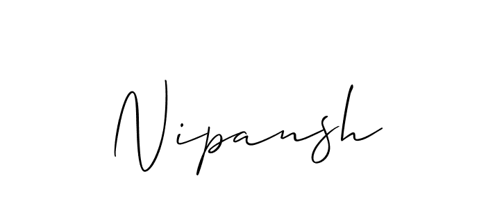 Make a beautiful signature design for name Nipansh. With this signature (Allison_Script) style, you can create a handwritten signature for free. Nipansh signature style 2 images and pictures png