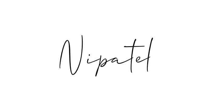 Make a beautiful signature design for name Nipatel. With this signature (Allison_Script) style, you can create a handwritten signature for free. Nipatel signature style 2 images and pictures png