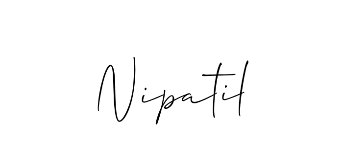 Also You can easily find your signature by using the search form. We will create Nipatil name handwritten signature images for you free of cost using Allison_Script sign style. Nipatil signature style 2 images and pictures png