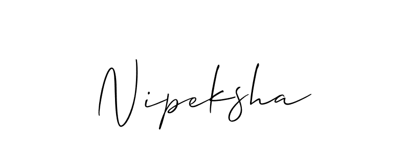 How to make Nipeksha name signature. Use Allison_Script style for creating short signs online. This is the latest handwritten sign. Nipeksha signature style 2 images and pictures png