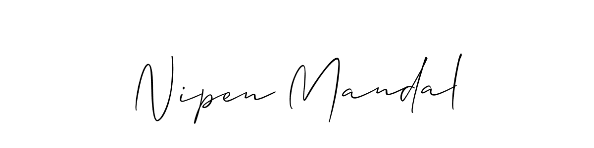 Best and Professional Signature Style for Nipen Mandal. Allison_Script Best Signature Style Collection. Nipen Mandal signature style 2 images and pictures png