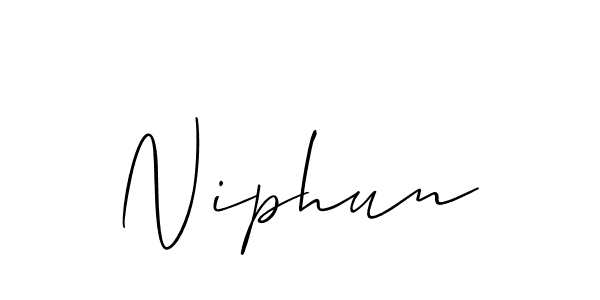 How to Draw Niphun signature style? Allison_Script is a latest design signature styles for name Niphun. Niphun signature style 2 images and pictures png