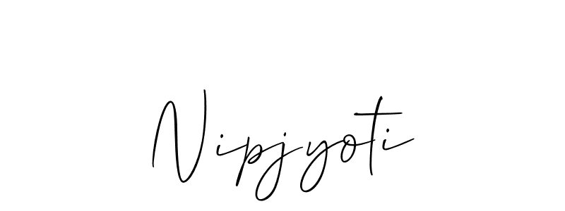 Use a signature maker to create a handwritten signature online. With this signature software, you can design (Allison_Script) your own signature for name Nipjyoti. Nipjyoti signature style 2 images and pictures png