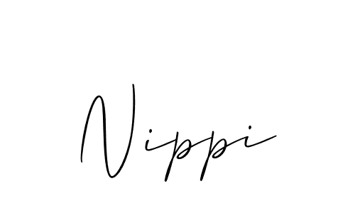 How to make Nippi name signature. Use Allison_Script style for creating short signs online. This is the latest handwritten sign. Nippi signature style 2 images and pictures png