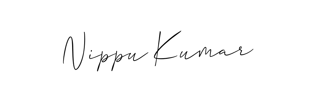 How to Draw Nippu Kumar signature style? Allison_Script is a latest design signature styles for name Nippu Kumar. Nippu Kumar signature style 2 images and pictures png