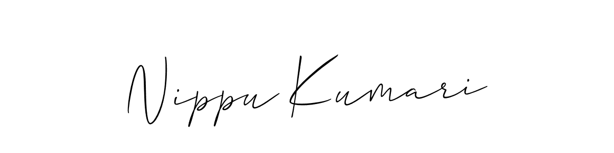 Make a short Nippu Kumari signature style. Manage your documents anywhere anytime using Allison_Script. Create and add eSignatures, submit forms, share and send files easily. Nippu Kumari signature style 2 images and pictures png