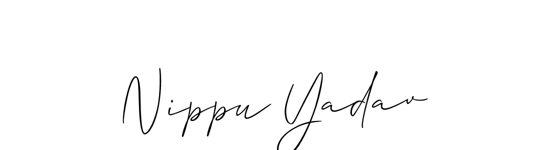 You should practise on your own different ways (Allison_Script) to write your name (Nippu Yadav) in signature. don't let someone else do it for you. Nippu Yadav signature style 2 images and pictures png