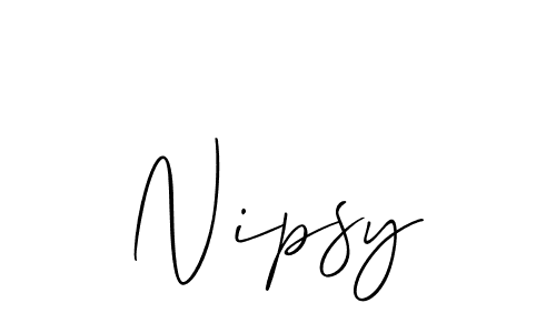 It looks lik you need a new signature style for name Nipsy. Design unique handwritten (Allison_Script) signature with our free signature maker in just a few clicks. Nipsy signature style 2 images and pictures png