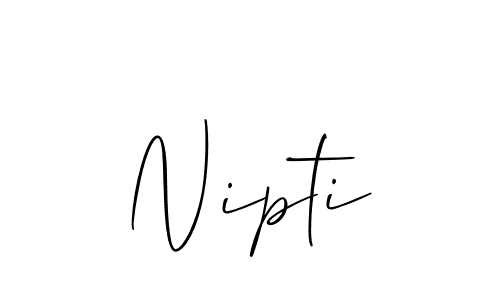 The best way (Allison_Script) to make a short signature is to pick only two or three words in your name. The name Nipti include a total of six letters. For converting this name. Nipti signature style 2 images and pictures png