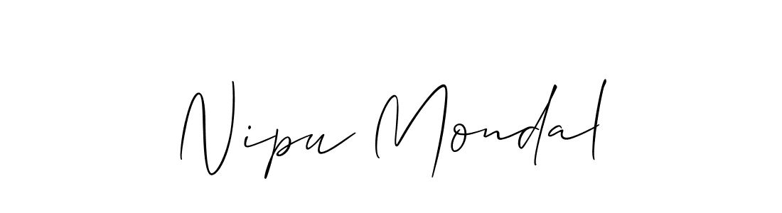 Make a short Nipu Mondal signature style. Manage your documents anywhere anytime using Allison_Script. Create and add eSignatures, submit forms, share and send files easily. Nipu Mondal signature style 2 images and pictures png