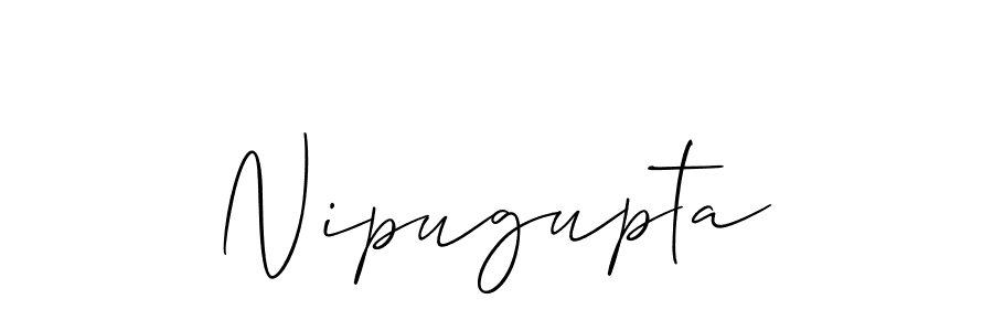 if you are searching for the best signature style for your name Nipugupta. so please give up your signature search. here we have designed multiple signature styles  using Allison_Script. Nipugupta signature style 2 images and pictures png