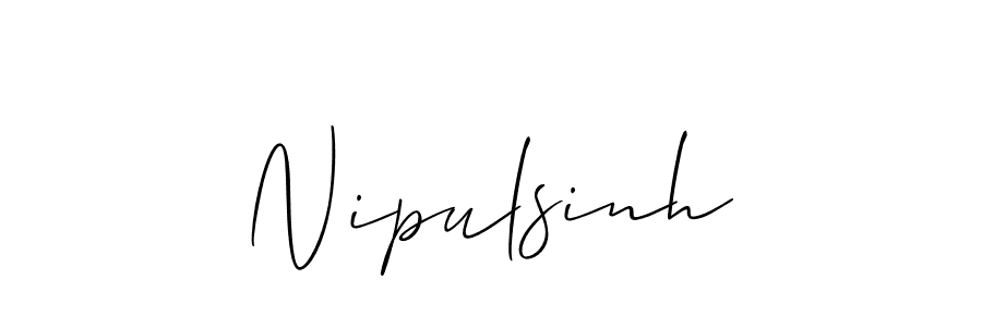 if you are searching for the best signature style for your name Nipulsinh. so please give up your signature search. here we have designed multiple signature styles  using Allison_Script. Nipulsinh signature style 2 images and pictures png
