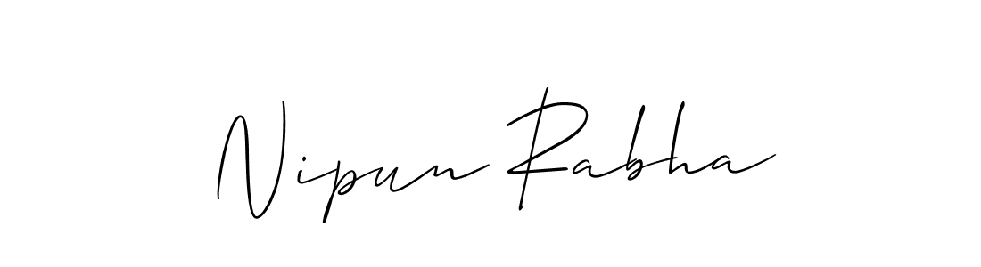 if you are searching for the best signature style for your name Nipun Rabha. so please give up your signature search. here we have designed multiple signature styles  using Allison_Script. Nipun Rabha signature style 2 images and pictures png