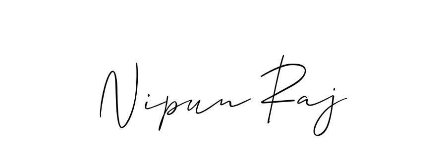 It looks lik you need a new signature style for name Nipun Raj. Design unique handwritten (Allison_Script) signature with our free signature maker in just a few clicks. Nipun Raj signature style 2 images and pictures png