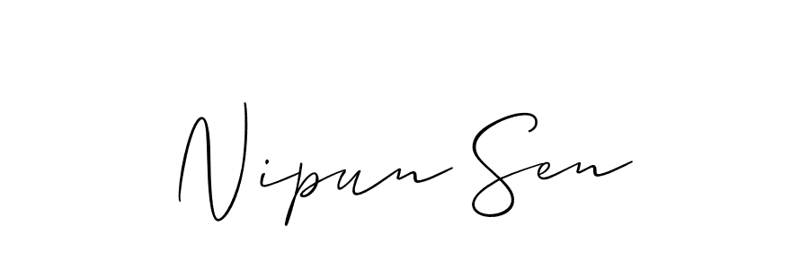 You can use this online signature creator to create a handwritten signature for the name Nipun Sen. This is the best online autograph maker. Nipun Sen signature style 2 images and pictures png