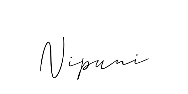 Best and Professional Signature Style for Nipuni. Allison_Script Best Signature Style Collection. Nipuni signature style 2 images and pictures png