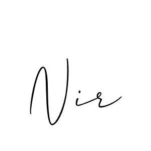Design your own signature with our free online signature maker. With this signature software, you can create a handwritten (Allison_Script) signature for name Nir. Nir signature style 2 images and pictures png