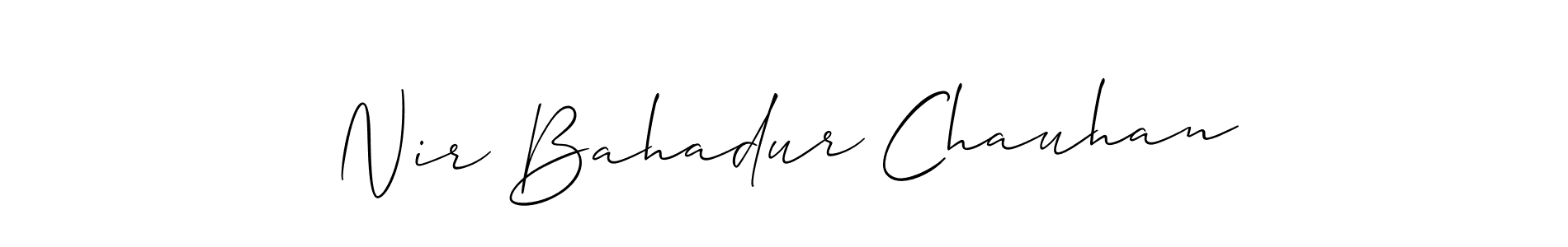 Similarly Allison_Script is the best handwritten signature design. Signature creator online .You can use it as an online autograph creator for name Nir Bahadur Chauhan. Nir Bahadur Chauhan signature style 2 images and pictures png