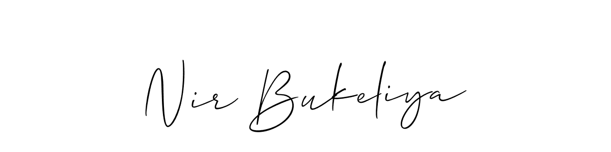 The best way (Allison_Script) to make a short signature is to pick only two or three words in your name. The name Nir Bukeliya include a total of six letters. For converting this name. Nir Bukeliya signature style 2 images and pictures png