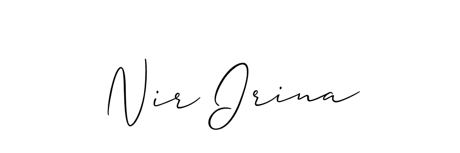 if you are searching for the best signature style for your name Nir Irina. so please give up your signature search. here we have designed multiple signature styles  using Allison_Script. Nir Irina signature style 2 images and pictures png