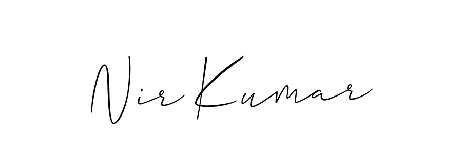 It looks lik you need a new signature style for name Nir Kumar. Design unique handwritten (Allison_Script) signature with our free signature maker in just a few clicks. Nir Kumar signature style 2 images and pictures png