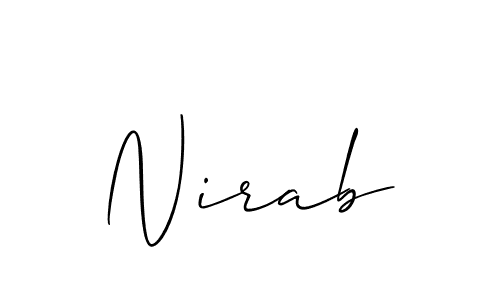 Make a beautiful signature design for name Nirab. Use this online signature maker to create a handwritten signature for free. Nirab signature style 2 images and pictures png