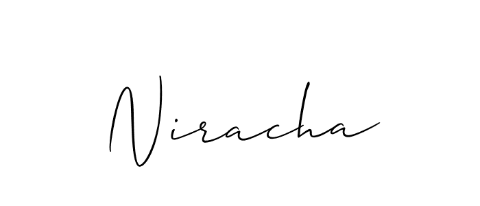 Make a short Niracha signature style. Manage your documents anywhere anytime using Allison_Script. Create and add eSignatures, submit forms, share and send files easily. Niracha signature style 2 images and pictures png