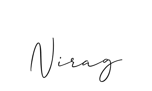 Make a short Nirag signature style. Manage your documents anywhere anytime using Allison_Script. Create and add eSignatures, submit forms, share and send files easily. Nirag signature style 2 images and pictures png