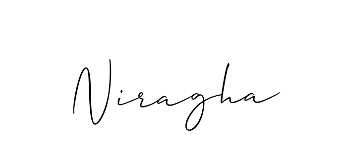 How to make Niragha signature? Allison_Script is a professional autograph style. Create handwritten signature for Niragha name. Niragha signature style 2 images and pictures png