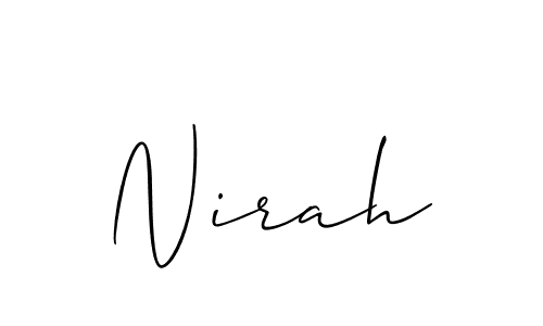 How to Draw Nirah signature style? Allison_Script is a latest design signature styles for name Nirah. Nirah signature style 2 images and pictures png