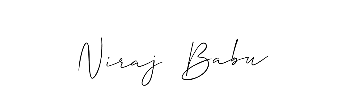 Make a beautiful signature design for name Niraj  Babu. With this signature (Allison_Script) style, you can create a handwritten signature for free. Niraj  Babu signature style 2 images and pictures png