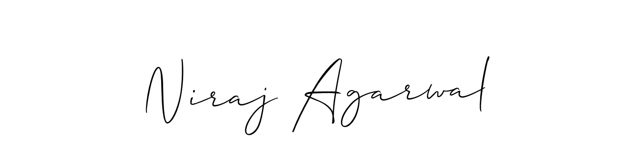 Make a beautiful signature design for name Niraj Agarwal. With this signature (Allison_Script) style, you can create a handwritten signature for free. Niraj Agarwal signature style 2 images and pictures png