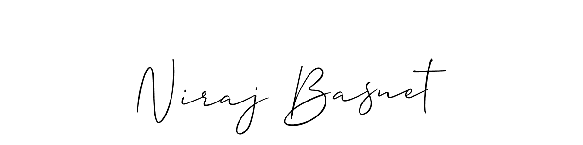 Use a signature maker to create a handwritten signature online. With this signature software, you can design (Allison_Script) your own signature for name Niraj Basnet. Niraj Basnet signature style 2 images and pictures png