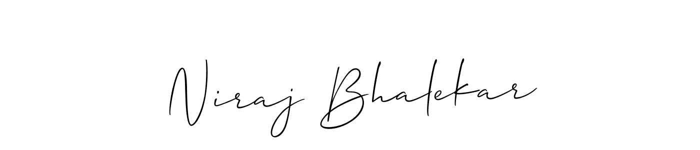Design your own signature with our free online signature maker. With this signature software, you can create a handwritten (Allison_Script) signature for name Niraj Bhalekar. Niraj Bhalekar signature style 2 images and pictures png