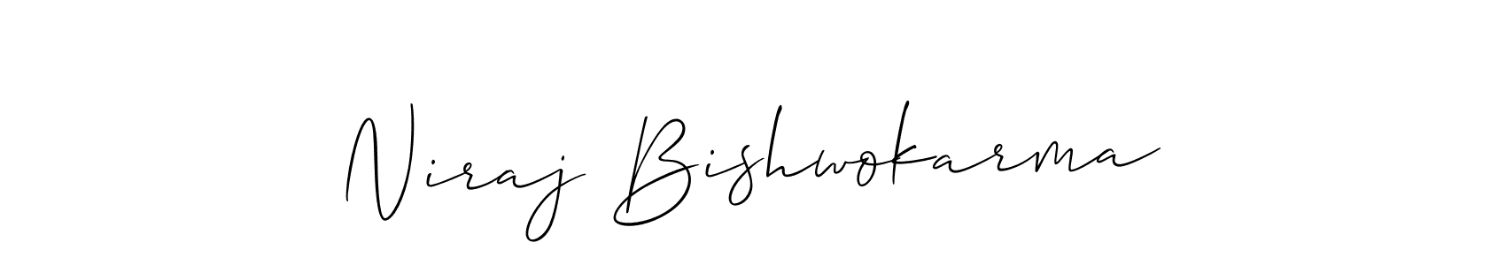 You should practise on your own different ways (Allison_Script) to write your name (Niraj Bishwokarma) in signature. don't let someone else do it for you. Niraj Bishwokarma signature style 2 images and pictures png