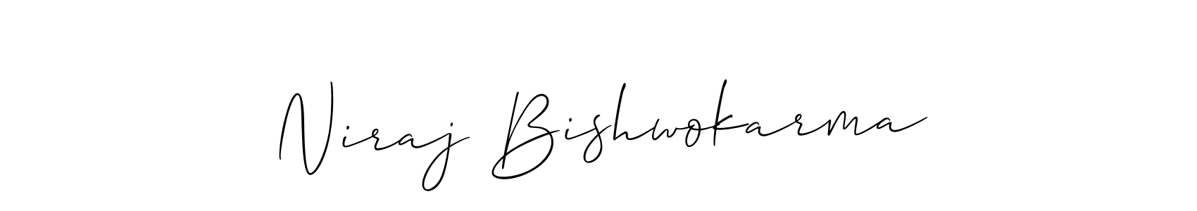 Make a short Niraj Bishwokarma signature style. Manage your documents anywhere anytime using Allison_Script. Create and add eSignatures, submit forms, share and send files easily. Niraj Bishwokarma signature style 2 images and pictures png