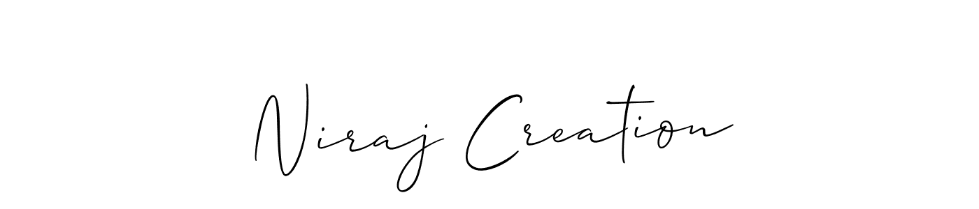 Niraj Creation stylish signature style. Best Handwritten Sign (Allison_Script) for my name. Handwritten Signature Collection Ideas for my name Niraj Creation. Niraj Creation signature style 2 images and pictures png