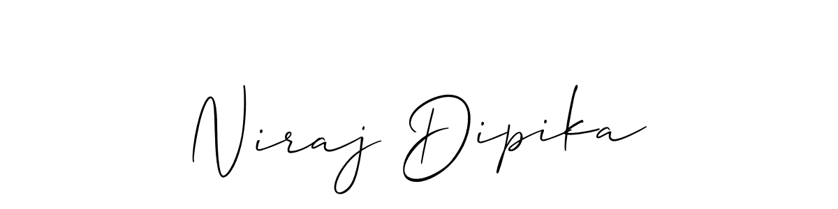 You should practise on your own different ways (Allison_Script) to write your name (Niraj Dipika) in signature. don't let someone else do it for you. Niraj Dipika signature style 2 images and pictures png