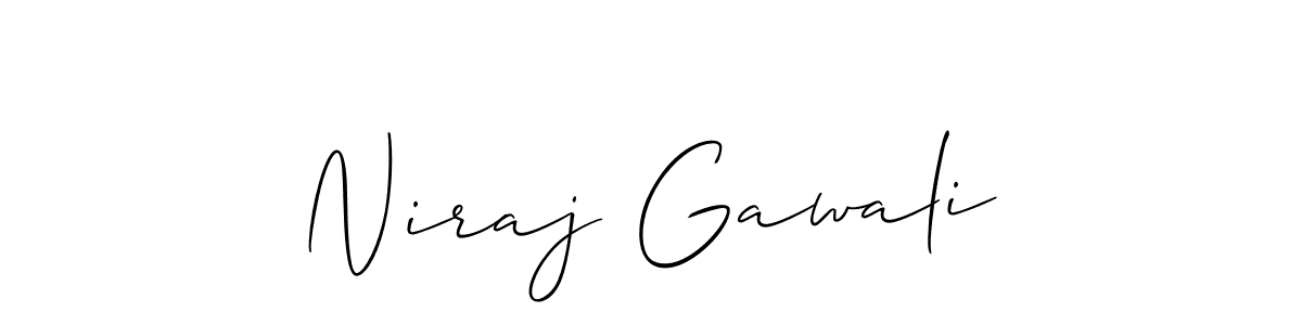 Design your own signature with our free online signature maker. With this signature software, you can create a handwritten (Allison_Script) signature for name Niraj Gawali. Niraj Gawali signature style 2 images and pictures png