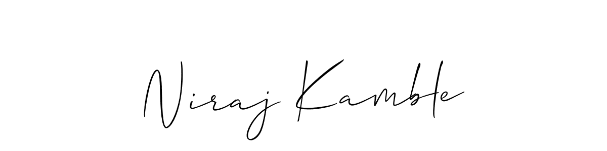 Use a signature maker to create a handwritten signature online. With this signature software, you can design (Allison_Script) your own signature for name Niraj Kamble. Niraj Kamble signature style 2 images and pictures png