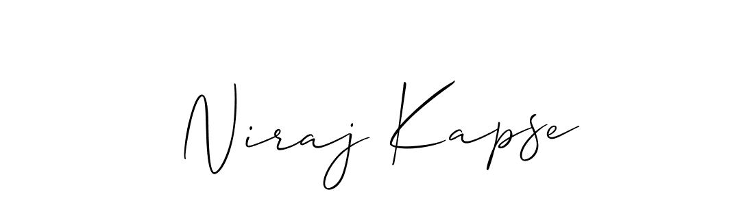 How to make Niraj Kapse name signature. Use Allison_Script style for creating short signs online. This is the latest handwritten sign. Niraj Kapse signature style 2 images and pictures png