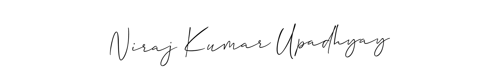 Create a beautiful signature design for name Niraj Kumar Upadhyay. With this signature (Allison_Script) fonts, you can make a handwritten signature for free. Niraj Kumar Upadhyay signature style 2 images and pictures png