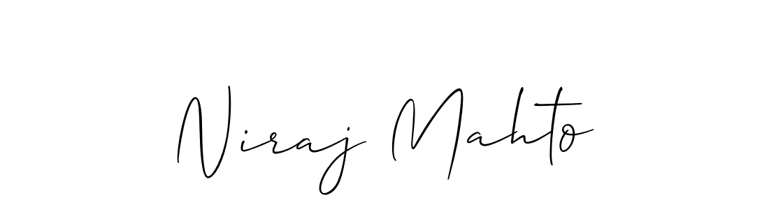 How to make Niraj Mahto name signature. Use Allison_Script style for creating short signs online. This is the latest handwritten sign. Niraj Mahto signature style 2 images and pictures png