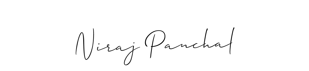 Create a beautiful signature design for name Niraj Panchal. With this signature (Allison_Script) fonts, you can make a handwritten signature for free. Niraj Panchal signature style 2 images and pictures png