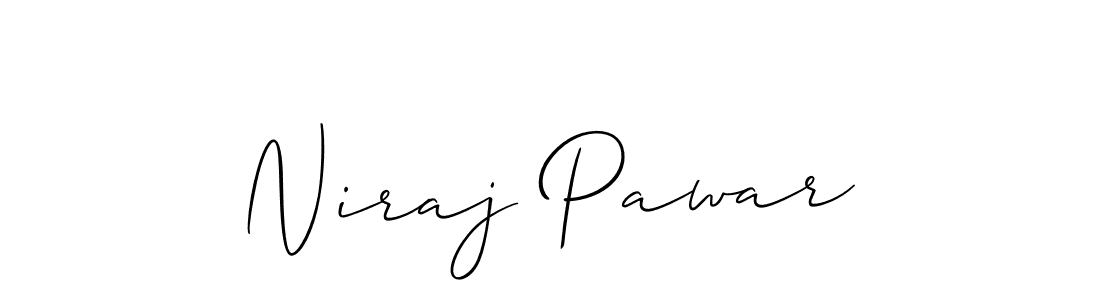 Create a beautiful signature design for name Niraj Pawar. With this signature (Allison_Script) fonts, you can make a handwritten signature for free. Niraj Pawar signature style 2 images and pictures png
