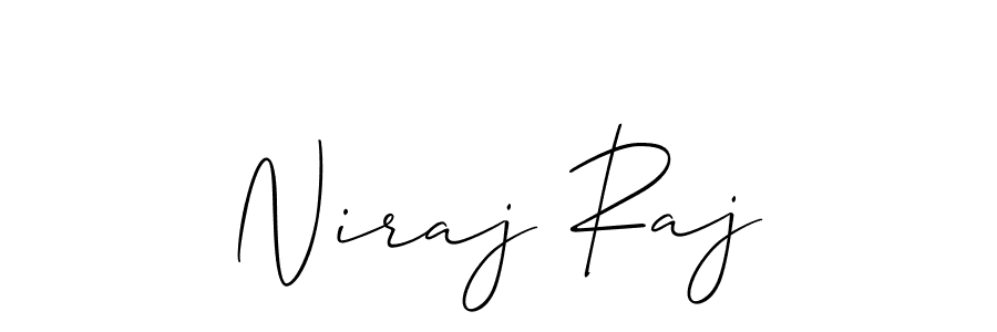 It looks lik you need a new signature style for name Niraj Raj. Design unique handwritten (Allison_Script) signature with our free signature maker in just a few clicks. Niraj Raj signature style 2 images and pictures png