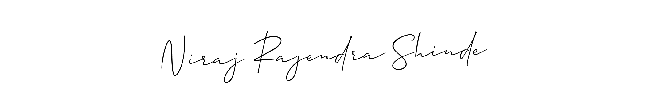 How to make Niraj Rajendra Shinde signature? Allison_Script is a professional autograph style. Create handwritten signature for Niraj Rajendra Shinde name. Niraj Rajendra Shinde signature style 2 images and pictures png